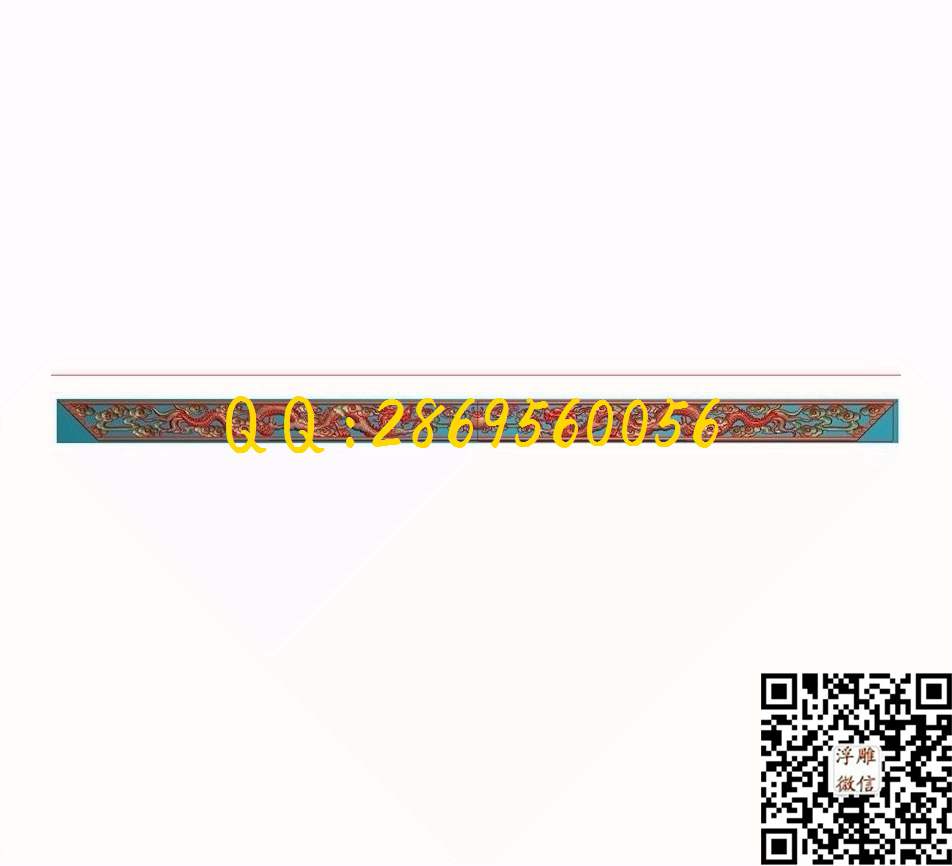 双龙戏珠边框 887-44-4_龙凤呈祥仿古龙凤门板背板精雕图浮雕图
